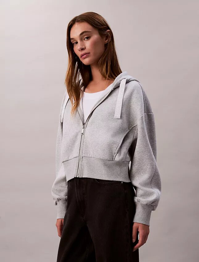 Bluza z kapturem z polaru z logo i zamkiem Bluza z kapturem z polaru z logo i zamkiem