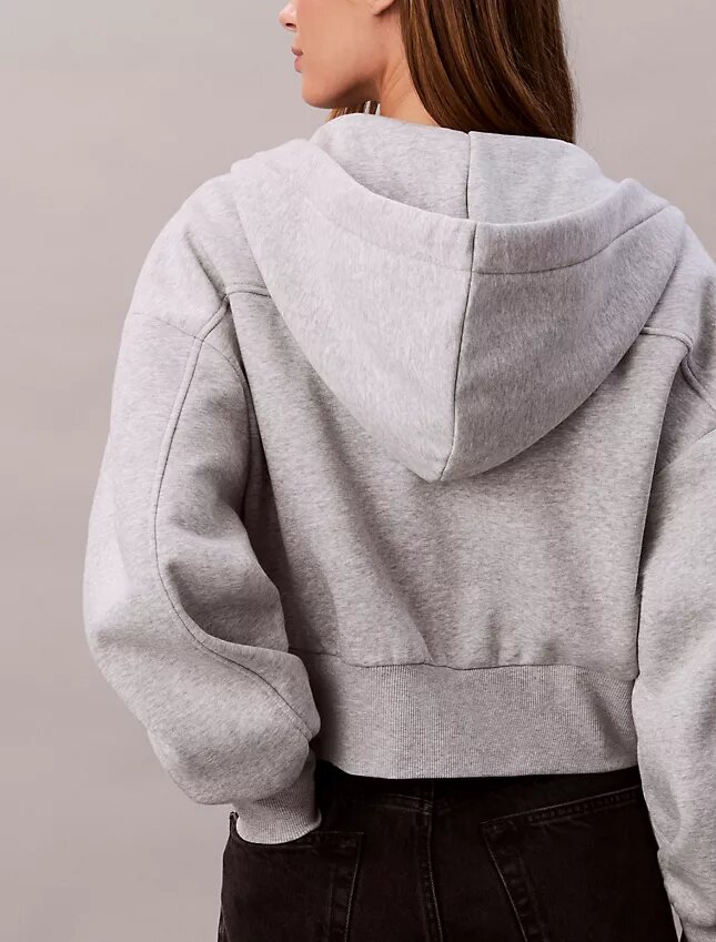 Bluza z kapturem z polaru z logo i zamkiem Bluza z kapturem z polaru z logo i zamkiem