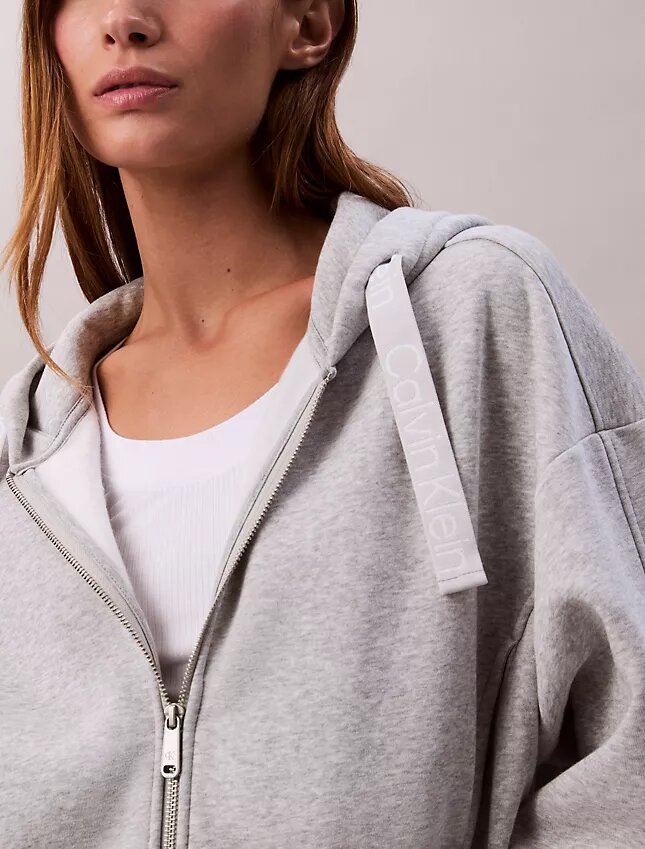 Bluza z kapturem z polaru z logo i zamkiem Bluza z kapturem z polaru z logo i zamkiem