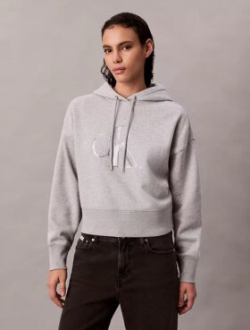 Bluza z kapturem z polaru z Monogramem z cekinów