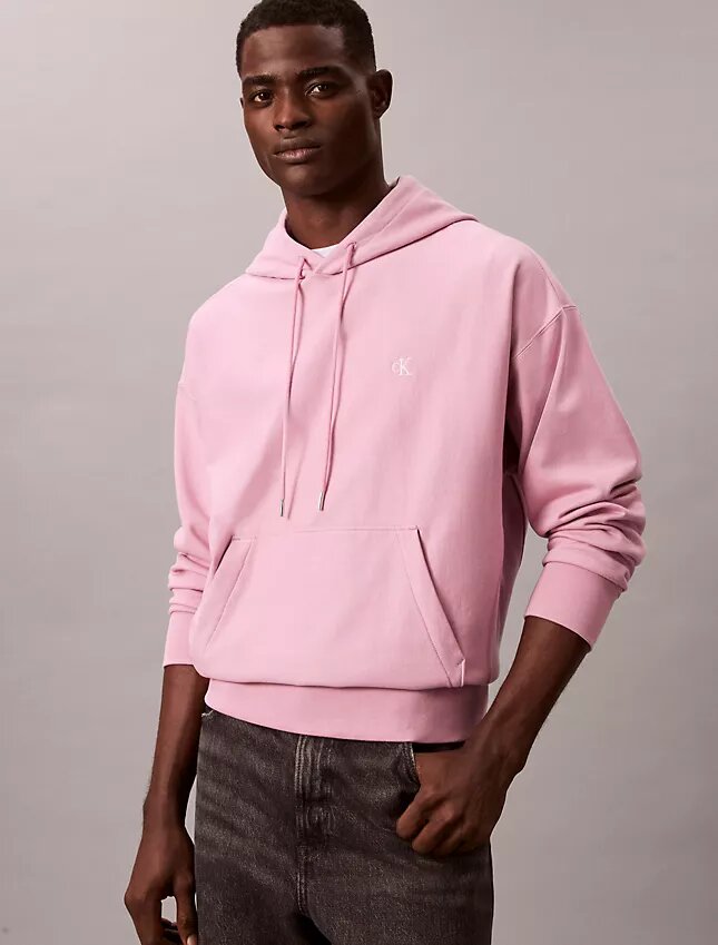 Bluza z kapturem z wysokiej jakości frotte o luźnym kroju z Monogramem Bluza z kapturem z wysokiej jakości frotte o luźnym kroju z Monogramem