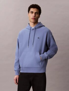 Bluza z kapturem z wysokiej jakości frotte o luźnym kroju z Monogramem