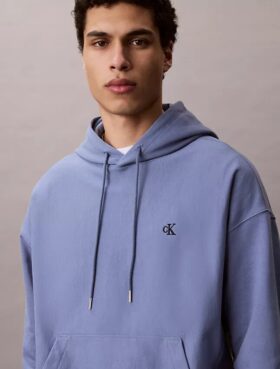 Bluza z kapturem z wysokiej jakości frotte o luźnym kroju z Monogramem