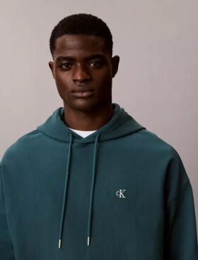 Bluza z kapturem z wysokiej jakości frotte o luźnym kroju z Monogramem