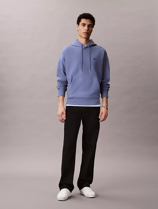 Bluza z kapturem z wysokiej jakości frotte o luźnym kroju z Monogramem Bluza z kapturem z wysokiej jakości frotte o luźnym kroju z Monogramem