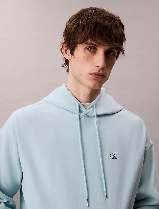 Bluza z kapturem z wysokiej jakości frotte o luźnym kroju z Monogramem Bluza z kapturem z wysokiej jakości frotte o luźnym kroju z Monogramem
