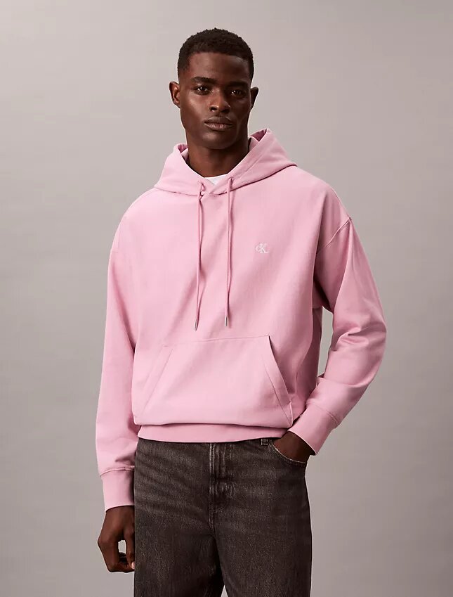 Bluza z kapturem z wysokiej jakości frotte o luźnym kroju z Monogramem Bluza z kapturem z wysokiej jakości frotte o luźnym kroju z Monogramem