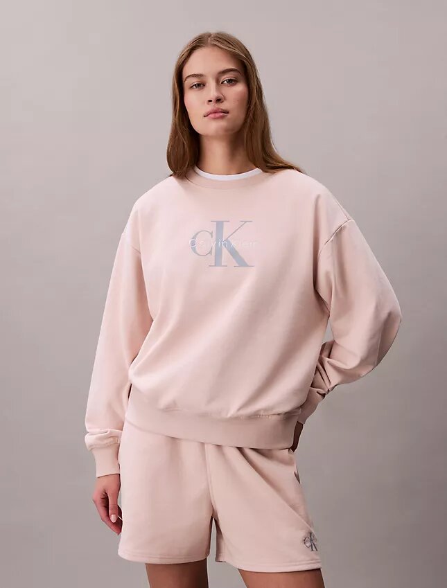 Bluza z luźnym krojem z dzianiny frotte Monologo Bluza z luźnym krojem z dzianiny frotte Monologo