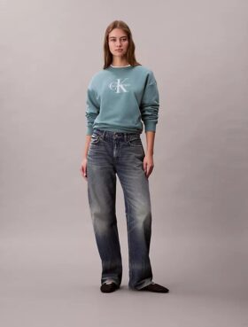 Bluza z luźnym krojem z dzianiny frotte Monologo
