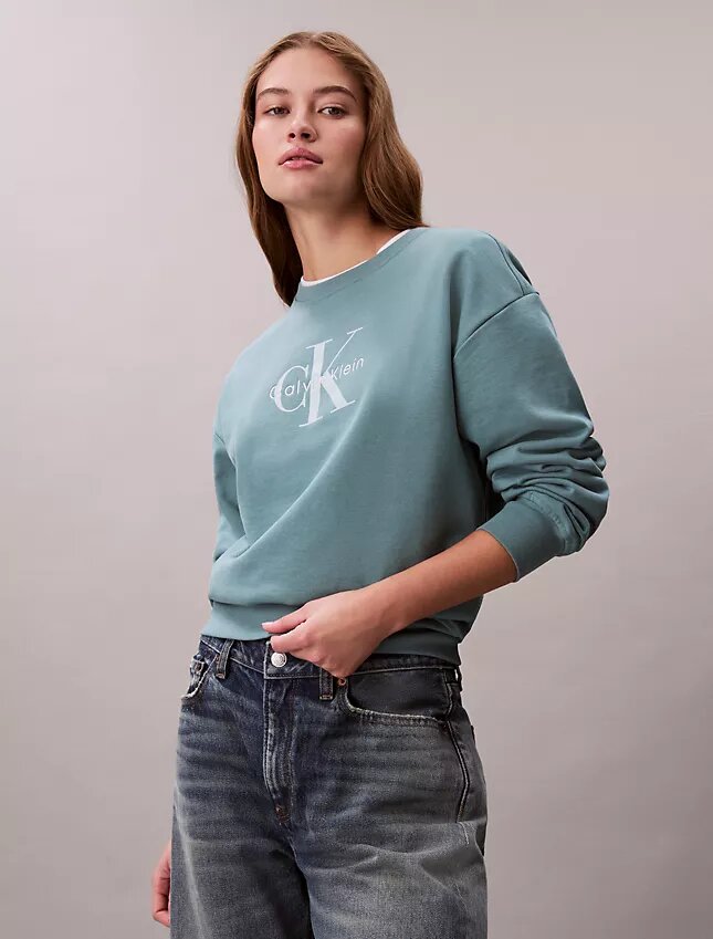 Bluza z luźnym krojem z dzianiny frotte Monologo Bluza z luźnym krojem z dzianiny frotte Monologo