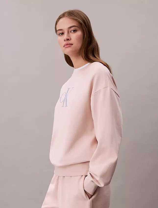 Bluza z luźnym krojem z dzianiny frotte Monologo Bluza z luźnym krojem z dzianiny frotte Monologo