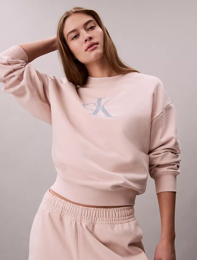Bluza z luźnym krojem z dzianiny frotte Monologo Bluza z luźnym krojem z dzianiny frotte Monologo