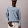 Bluza z okrągłym dekoltem z frotte z nadrukiem logo Bluza z okrągłym dekoltem z frotte z nadrukiem logo
