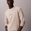 Bluza z okrągłym dekoltem z frotte z nadrukiem logo Bluza z okrągłym dekoltem z frotte z nadrukiem logo
