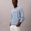Bluza z okrągłym dekoltem z frotte z nadrukiem logo Bluza z okrągłym dekoltem z frotte z nadrukiem logo