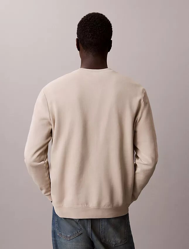 Bluza z okrągłym dekoltem z frotte z nadrukiem logo Bluza z okrągłym dekoltem z frotte z nadrukiem logo