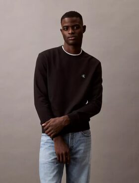 Bluza z okrągłym dekoltem z polaru z logo z archiwum