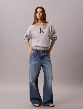 Bluza z polaru Monologo o luźnym kroju