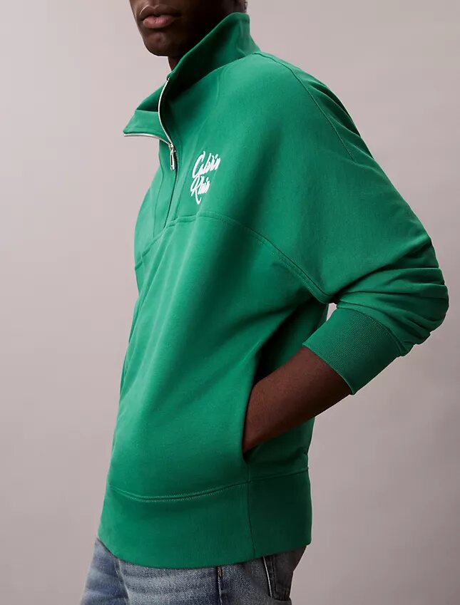 Bluza z polaru premium o luźnym kroju z zamkiem 1/4 Bluza z polaru premium o luźnym kroju z zamkiem 1/4