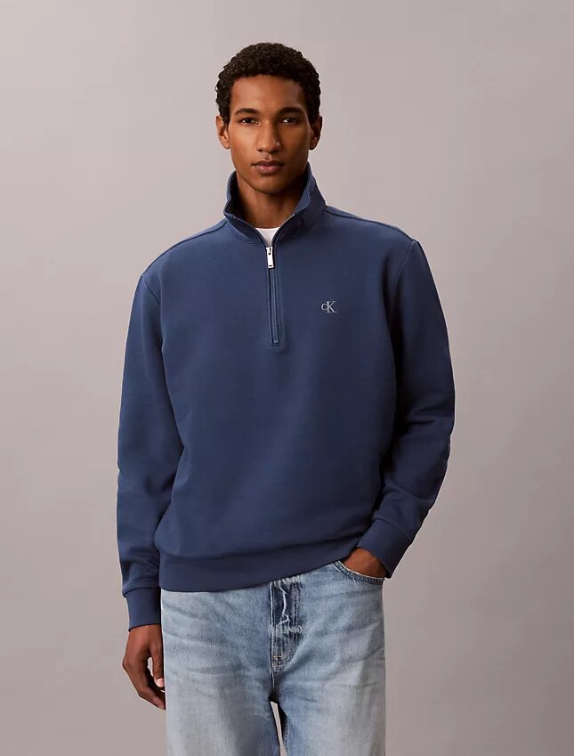 Bluza z polaru z logo Archive i zamkiem 1/4 Bluza z polaru z logo Archive i zamkiem 1/4