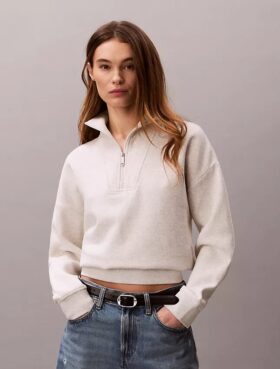 Bluza z polaru z Monogramem i zamkiem 1/4