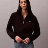 Bluza z polaru z Monogramem i zamkiem 1/4 Bluza z polaru z Monogramem i zamkiem 1/4