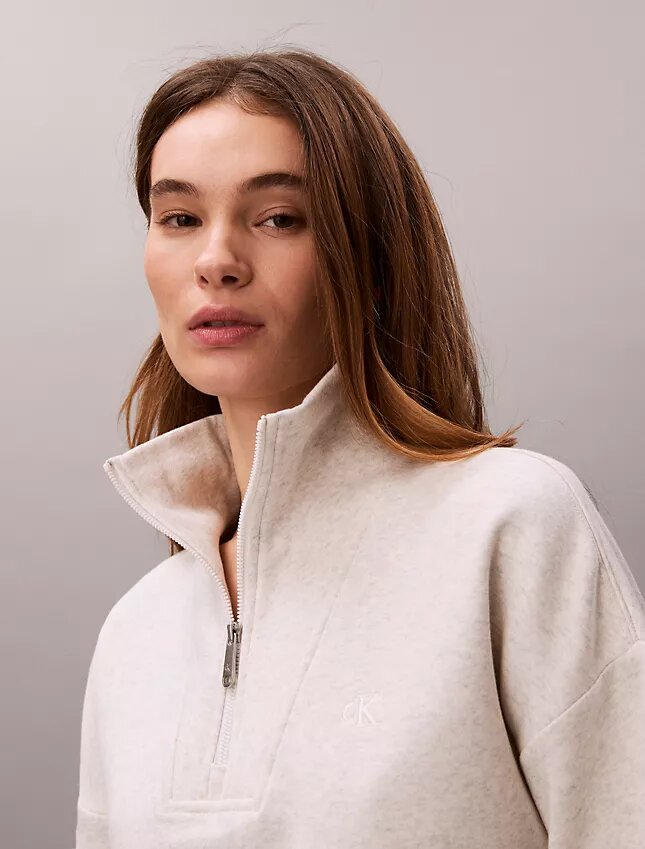 Bluza z polaru z Monogramem i zamkiem 1/4 Bluza z polaru z Monogramem i zamkiem 1/4