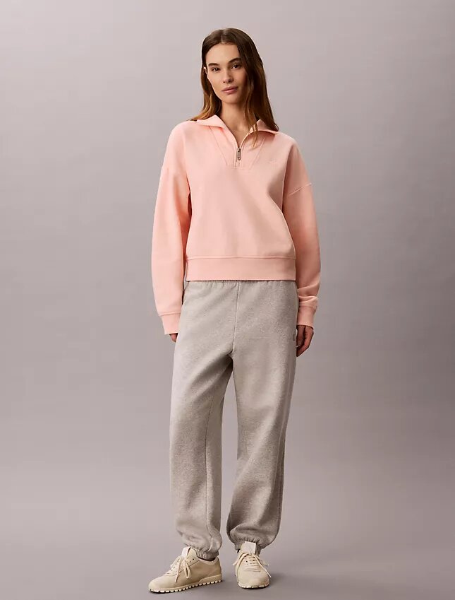 Bluza z polaru z Monogramem i zamkiem 1/4 Bluza z polaru z Monogramem i zamkiem 1/4