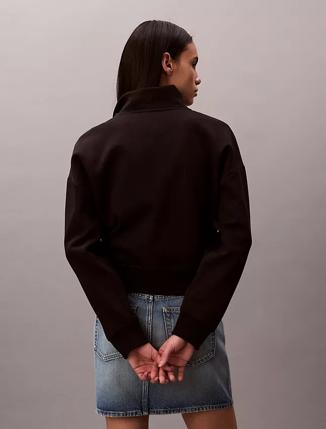 Bluza z polaru z Monogramem i zamkiem 1/4 Bluza z polaru z Monogramem i zamkiem 1/4