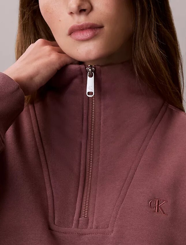 Bluza z polaru z Monogramem i zamkiem 1/4 Bluza z polaru z Monogramem i zamkiem 1/4