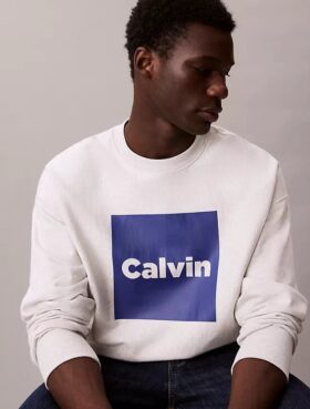Bluza z polaru z nadrukiem logo i luźnym krojem