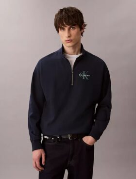 Bluza z zamkiem 1/4 Monologo Premium Terry