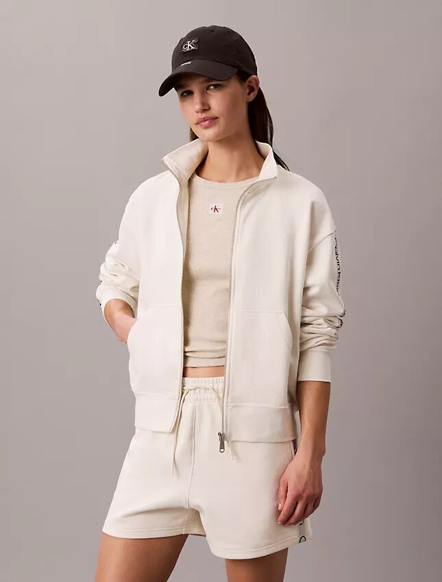 Bluza z zamkiem na całej długości i taśmą z logo Bluza z zamkiem na całej długości i taśmą z logo