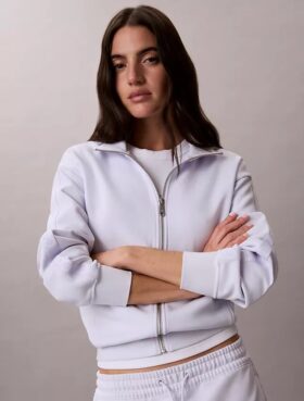 Bluza z zamkiem na całej długości i taśmą z logo