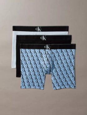 Bokserki z Cotton Stretch z nadrukiem monogramu, pakiet 3 sztuki