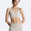 Bralette z dzianiny prążkowanej z mieszanki wełny Bralette z dzianiny prążkowanej z mieszanki wełny