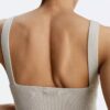 Bralette z dzianiny prążkowanej z mieszanki wełny Bralette z dzianiny prążkowanej z mieszanki wełny
