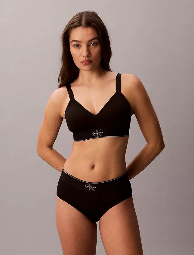Bralette z mikrofibry z nadrukiem Monogramu, lekko podszyta Bralette z mikrofibry z nadrukiem Monogramu, lekko podszyta