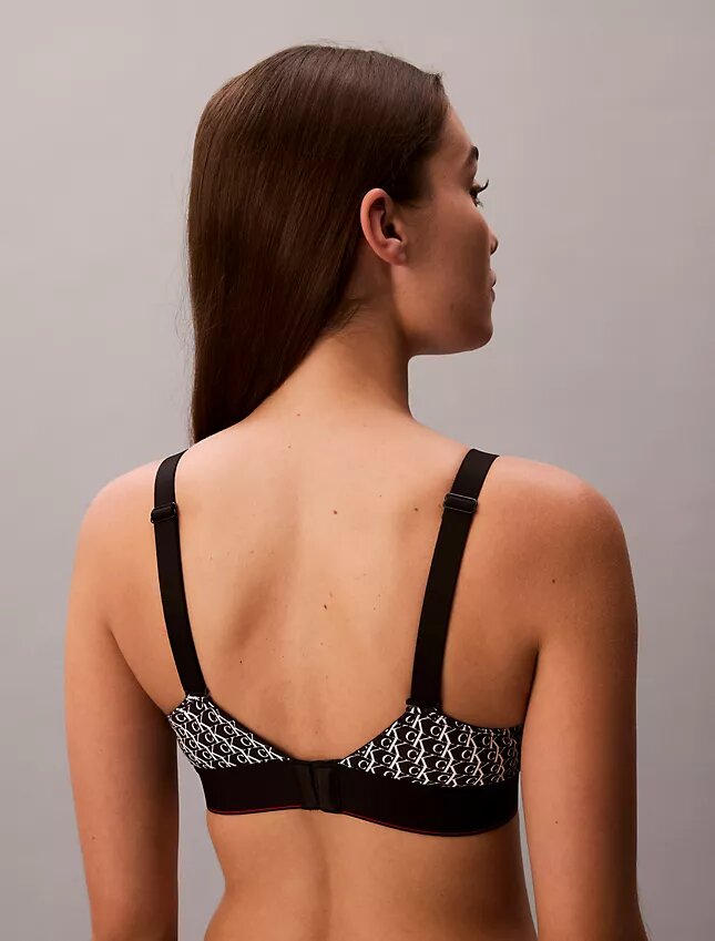 Bralette z mikrofibry z nadrukiem Monogramu, lekko podszyta Bralette z mikrofibry z nadrukiem Monogramu, lekko podszyta