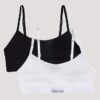 Bralette z prążkowanym logo, zestaw 2 sztuki