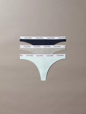 Carousel Cotton Stretch Thong, 3 sztuki