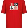 Chłopięca koszulka z nadrukiem monogramu w stylu color block Chłopięca koszulka z nadrukiem monogramu w stylu color block