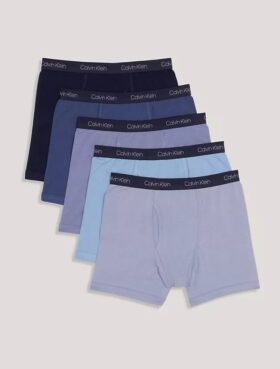 Chłopięce Boxer Briefy w jednolitym kolorze, 5 sztuk Chłopięce Boxer Briefy w jednolitym kolorze, 5 sztuk