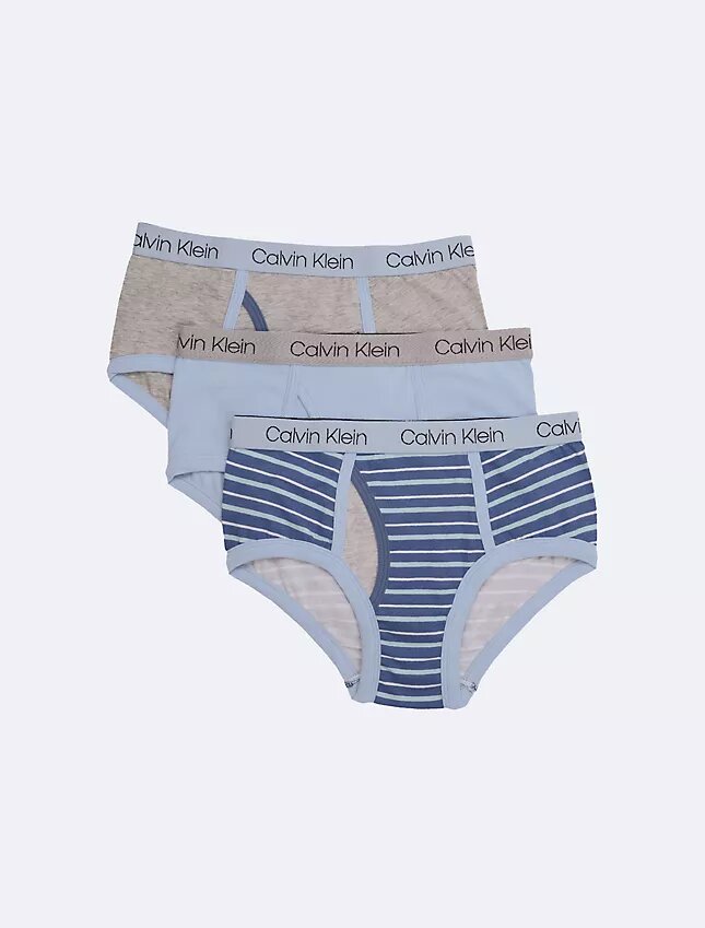 Chłopięce Cotton Stretch slipy z elastycznym paskiem z logo, 3 sztuki Chłopięce Cotton Stretch slipy z elastycznym paskiem z logo, 3 sztuki