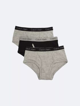 Chłopięce Cotton Stretch slipy z elastycznym paskiem z logo, 3 sztuki Chłopięce Cotton Stretch slipy z elastycznym paskiem z logo, 3 sztuki