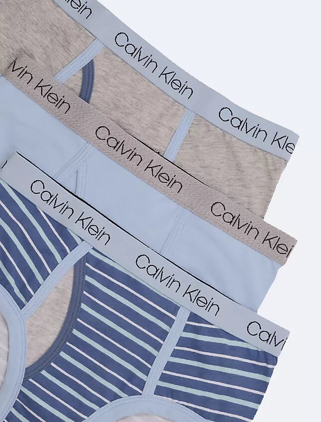 Chłopięce Cotton Stretch slipy z elastycznym paskiem z logo, 3 sztuki Chłopięce Cotton Stretch slipy z elastycznym paskiem z logo, 3 sztuki