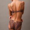 CK Black biustonosz balkonetkowy z kwiatową koronką, Unlined CK Black biustonosz balkonetkowy z kwiatową koronką, Unlined