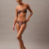 CK Black biustonosz balkonetkowy z kwiatową koronką, Unlined CK Black biustonosz balkonetkowy z kwiatową koronką, Unlined
