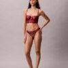 CK Black koronkowe Thong z kwiatowym wzorem CK Black koronkowe Thong z kwiatowym wzorem