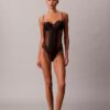 CK Black kwiatowy body z koronką CK Black kwiatowy body z koronką